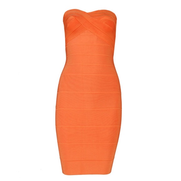 Dresses & Skirts - Bright Orange Tube Bandage Dress